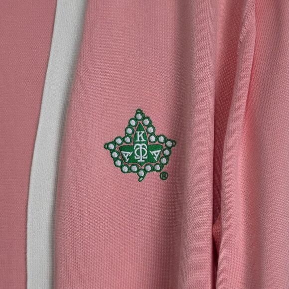 Alpha Kappa Alpha (AKA) Sorority Pink Cardigan Sweater, Size XXL, EUC - Picture 5 of 7